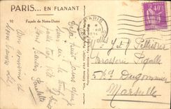 CPA Paris Facade de Notre Dame