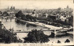 CPA Paris Panorama sur la Seine et la Cite 