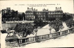 CPA Paris Le Palais et le Jardin du Luxembourg 