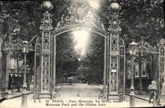 CPA Paris Parc Monceau La Grille doree 