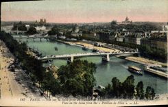 CPA Paris Vue sur la Seine prise du Pavillon De Flore
