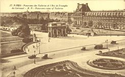 CPA Paris Panorama des Tuileries et l'Arc de Triomphe du Carrousel 