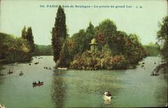 CPA Paris Bois de Boulogne La pointe du grand Lac 
