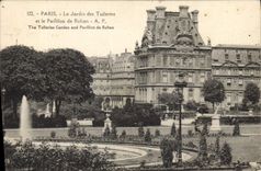 CPA Paris Le Jardin des Tuileries et le Pavillon de Rohan 
