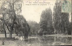 CPA Paris Bois de Boulogne Etang du Chateau de Longchamp 