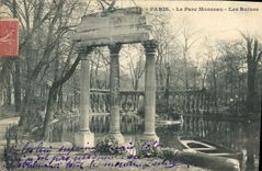CPA Paris Le Parc Monceau Les Ruines 