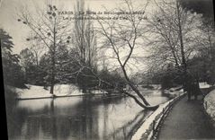 CPA Paris Le Bois de Boulogne en hiver La promenade autour du Lac 