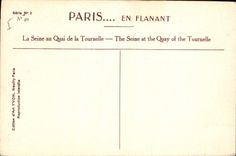 CPA Paris La Seine au Quai de la Tournelle 