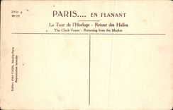 CPA Paris La Tour de l'Horloge Retour des Halles 