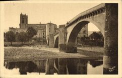 CPA La Voute Chilhac Hte Loire Le Pont d'Allier et l'Eglise 