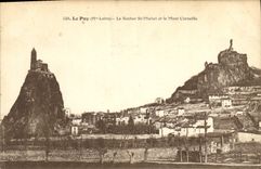 CPA Le Puy Hte Loire Le Rocher St Michel et le Mont Corneille 