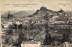 CPA Le Puy Vue generale prise du Rocher d'Espaly 