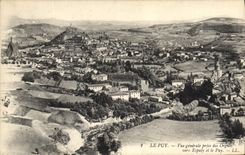 CPA Le Puy Vue generale prise des Orgues vers Espaly et le Puy 