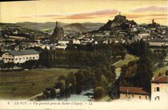 CPA Le Puy Vue generale prise du Rocher d'Espaly 