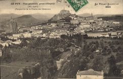 CPA Le Puy Vue generale prise d'Espaly Perspective de la Chaine des Cevennes 