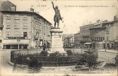 CPA Le Puy La Statue de Lafayette et la Tour Pannessac 