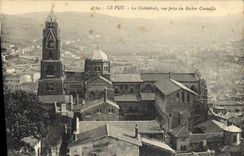 CPA Le Puy La Cathedrale vue prise du Rocher Corneille 