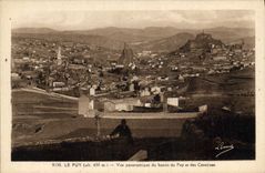 CPA Le Puy Vue panoramique du bassin du Puy at des Cevennes 