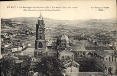 CPA Le Puy La Basilique Cathedrale Mont hist roman Vue d'ensemble prise du Rochelle Corneille 