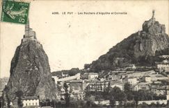 CPA Le Puy Les Rochers d'Aiguilhe et Corneille 