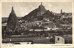 CPA Le Puy Les rochers Corneille et Aiguilhe 