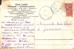 CPA Heureux Anniversaire Enfant Agneau