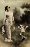CPA Femme Ange