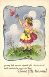 CPA Bonne Fete maman Papillon