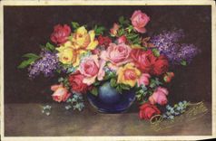CPA Bonne Fete Fleurs