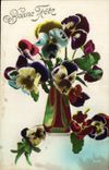 CPA Bonne Fete Fleurs