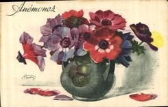 CPA Anemones fleurs