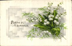CPA Porte Bonheur fleurs