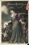 CPA Souvenir d'Amities Femme