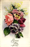 CPA Bonne Fete Fleurs