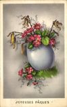CPA Joyeuses Paques Fleurs