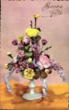 CPA Bonne Fete Fleurs