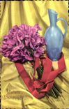 CPA Heureux Anniversaire fleurs