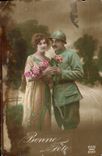 CPA Bonne Fete Femme Militaria