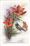 CPA Bonne Fete Fleurs