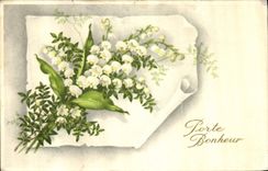 CPA Porte Bonheur Fleurs