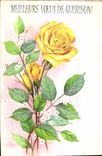 CPA Meilleurs Voeux de Guerison Fleurs