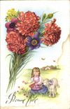 CPA Bonne Fete Fleurs 