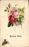 CPA Bonne Fete Fleurs
