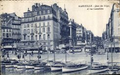 CPA Marseille Quai des Belges et rue Cannebiere 
