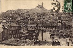 CPA Marseille Panorama vu a vol d'Oiseau 