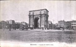 CPA Marseille Place et Porte d'Aix 