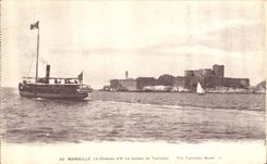 CPA Marseille Le Chateau d'If Le Bateau de Touristes 