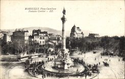 CPA Marseille Place Castellane Fontaine Cantini 