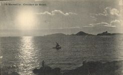 CPA Marseille Coucher de Soleil 