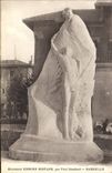 CPA Monument Edmond Rostand par Paul Gondard Marseille 
